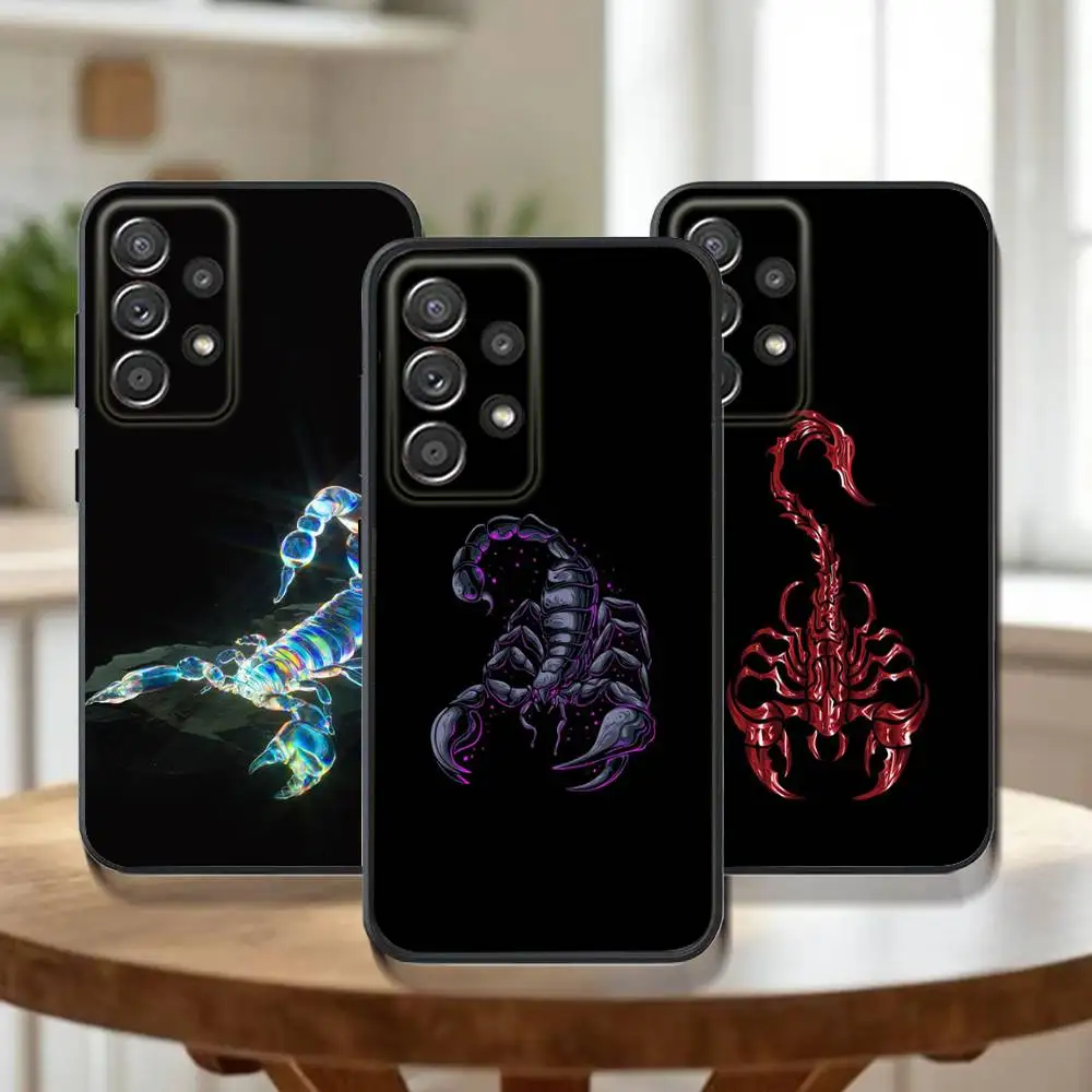 

Cool insect Scorpion Phone Case For Samsung Galaxy A 91,80,73,72,71,53,52,51,22,5G Shockproof Soft Black Cover