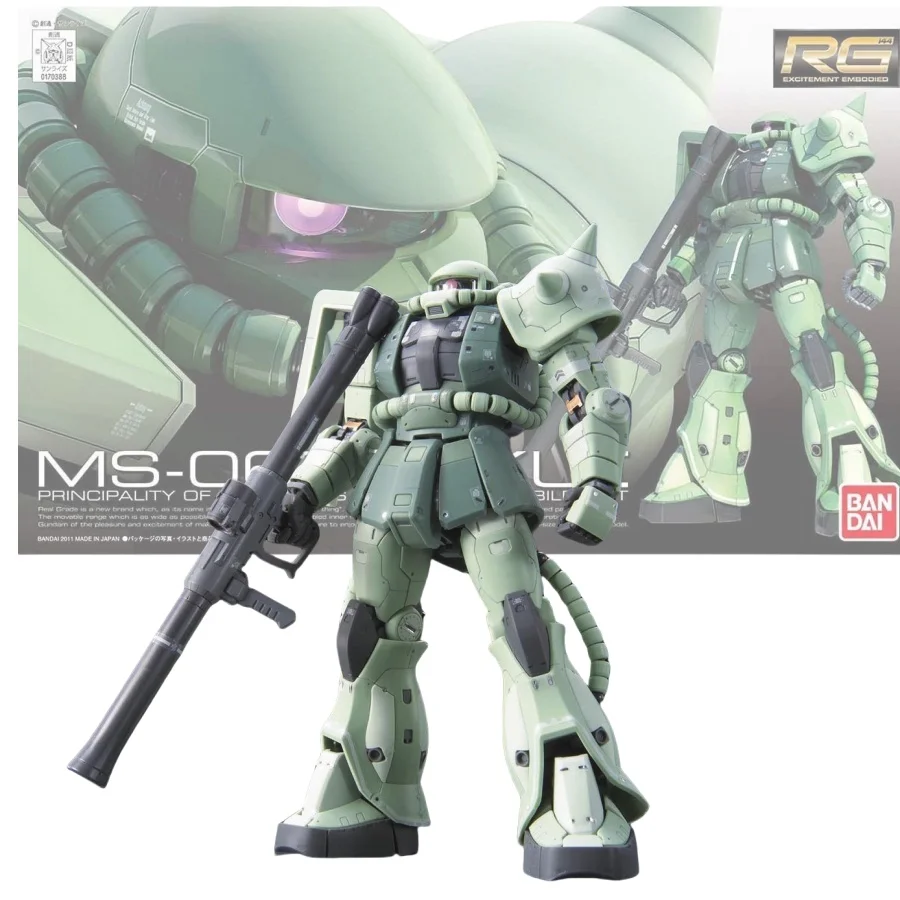 

Bandai Rg 04 1/144 Ms-06F Zaku Ii Green Zaku Mass Production Type Plastic Model Cool Gift Mecha Warrior Figure Educational Toy