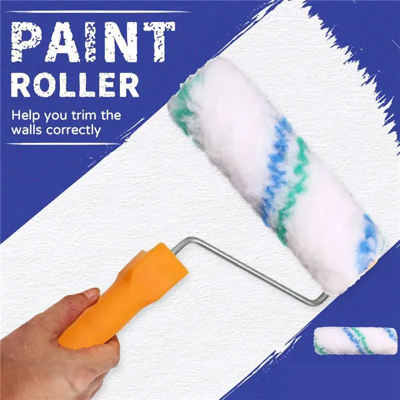 ABZC-100PCS 4Inch 100Mm Profesional Wall Paint Roller Set Mini Roller Paint Coating Edger Painting Rolling Brush For Wall