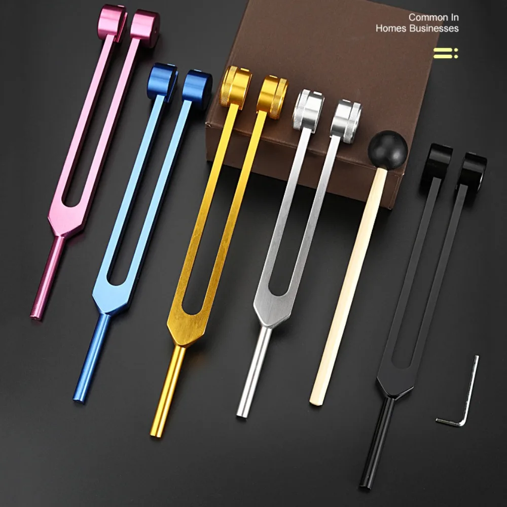Healing Chakra 128 Hz Tuning Fork Set Sound Therapy Adjustable Bio-Acoustic Tuning Fork Portable Aluminium Alloy - Image 2