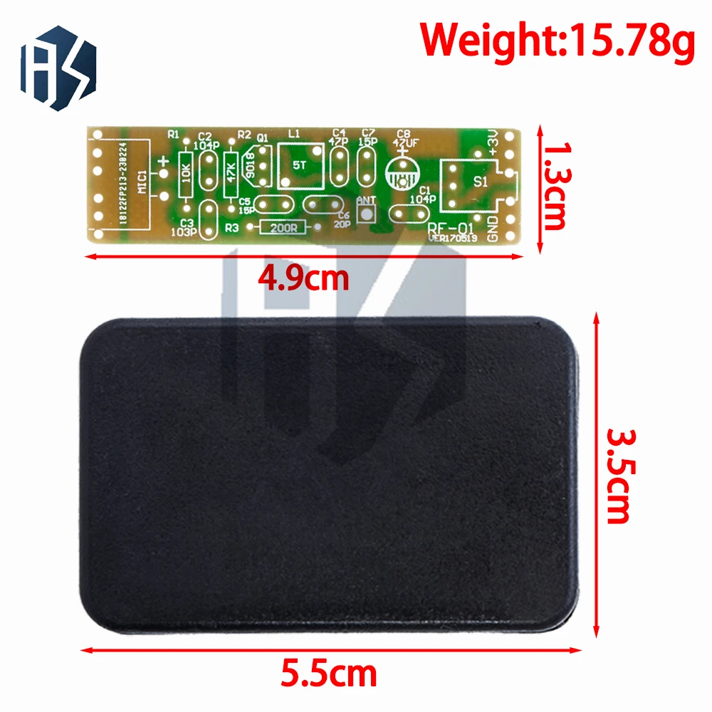 Module de Microphone sans fil à Modulation de fréquence FM, 70-110MHz 1.5V, Kits de pièces de carte émetteur, Suite électronique + coque, Kit de bricolage