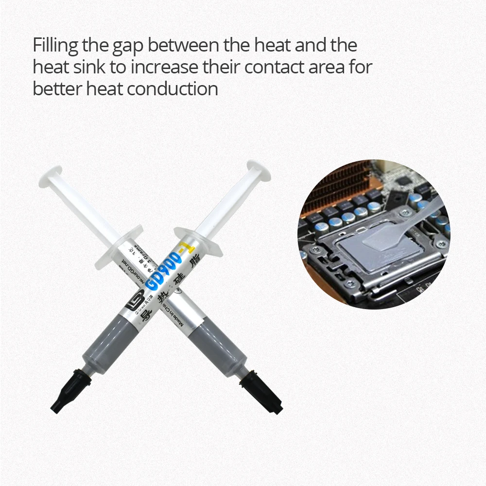 جص غرفة تبريد موصل GD ، الوزن الصافي 3 جم ، مبرد شحوم حراري ، وحدة معالجة مركزية ، مادة لاصقة تذوب بالحرارة ، معكرونة حرارية لمعالج CPU