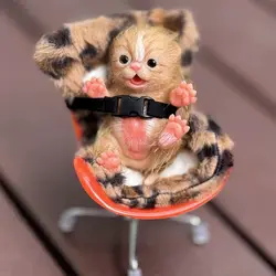 6Inch Mini Adorable Cat Reborn Doll Painted Whole Solid Silicone Lifelike Reborn Baby Dolls Toys For Kid's Gift Bebê Reborn