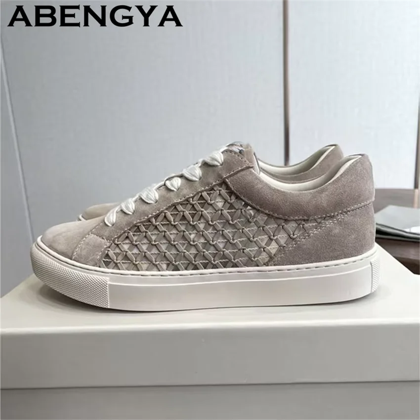 Hollow Lace Up Casual Shoes Women Spring Summer Mesh Breathable Comfortable Running Shoes Oxfords Bottom Sneakers Shoes Mujer
