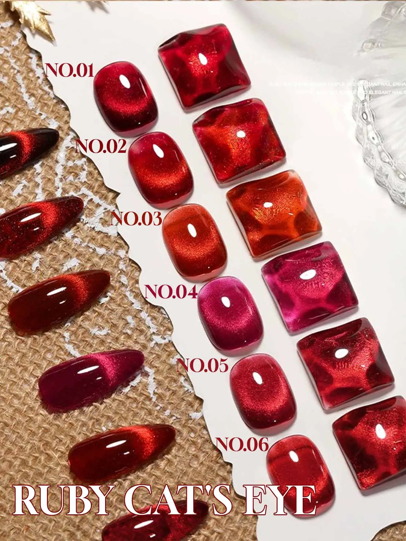 10ML 1 SZT. Najpopularniejszy lakier hybrydowy do paznokci o efekcie kociego oka w kolorze gołębiej krwi, wysoka gęstość, szklane koraliki, lakier hybrydowy do paznokci z efektem kociego oka, zdobienie paznokci