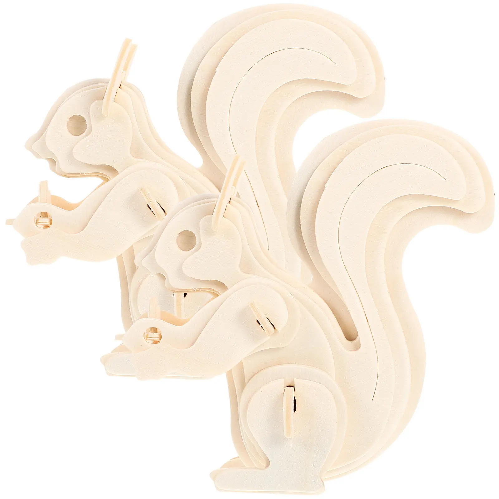 

Набор из 2 деревянных 3D-пазлов с животными: креативная развивающая игра-головоломка для детей, интерактивная игра для развития моторики и координации рук и глаз