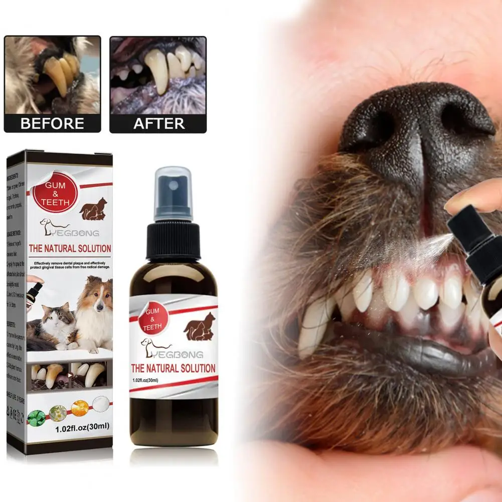 Spray Dental profesional para perros, ingredientes compactos y seguros, ligero, para cuidado bucal de perros y gatos, Spray Oral para perros, boca limpia