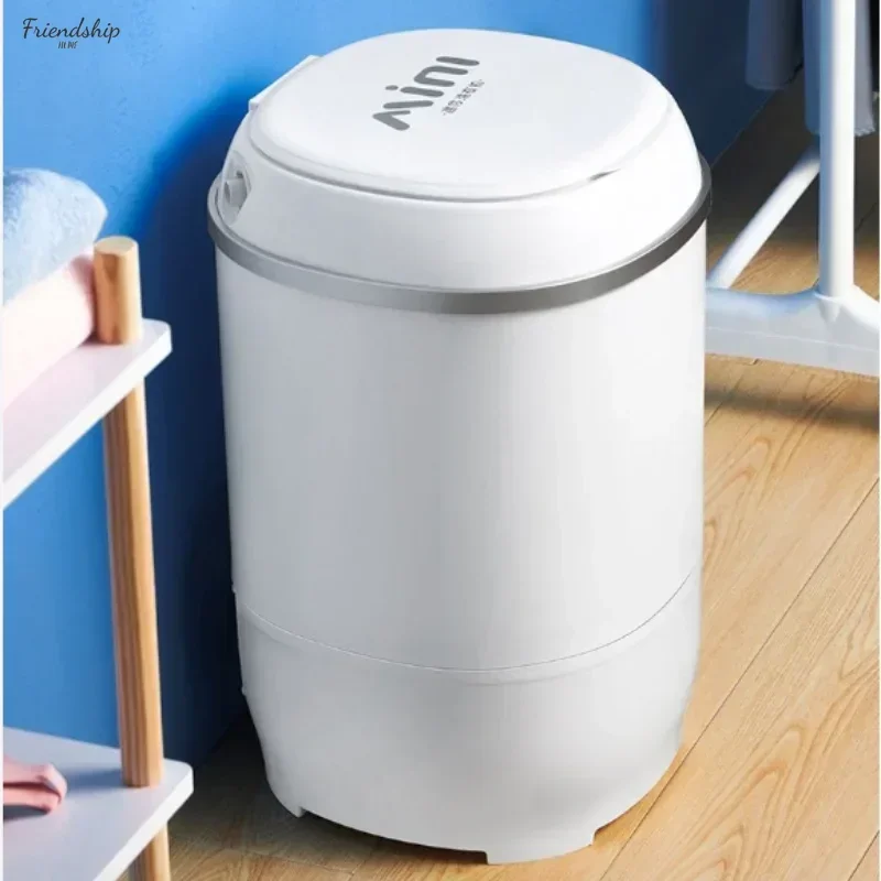 Semi-automatic mini washing machine. For home/dorm/rental. For baby/children. Washes underwear/socks.