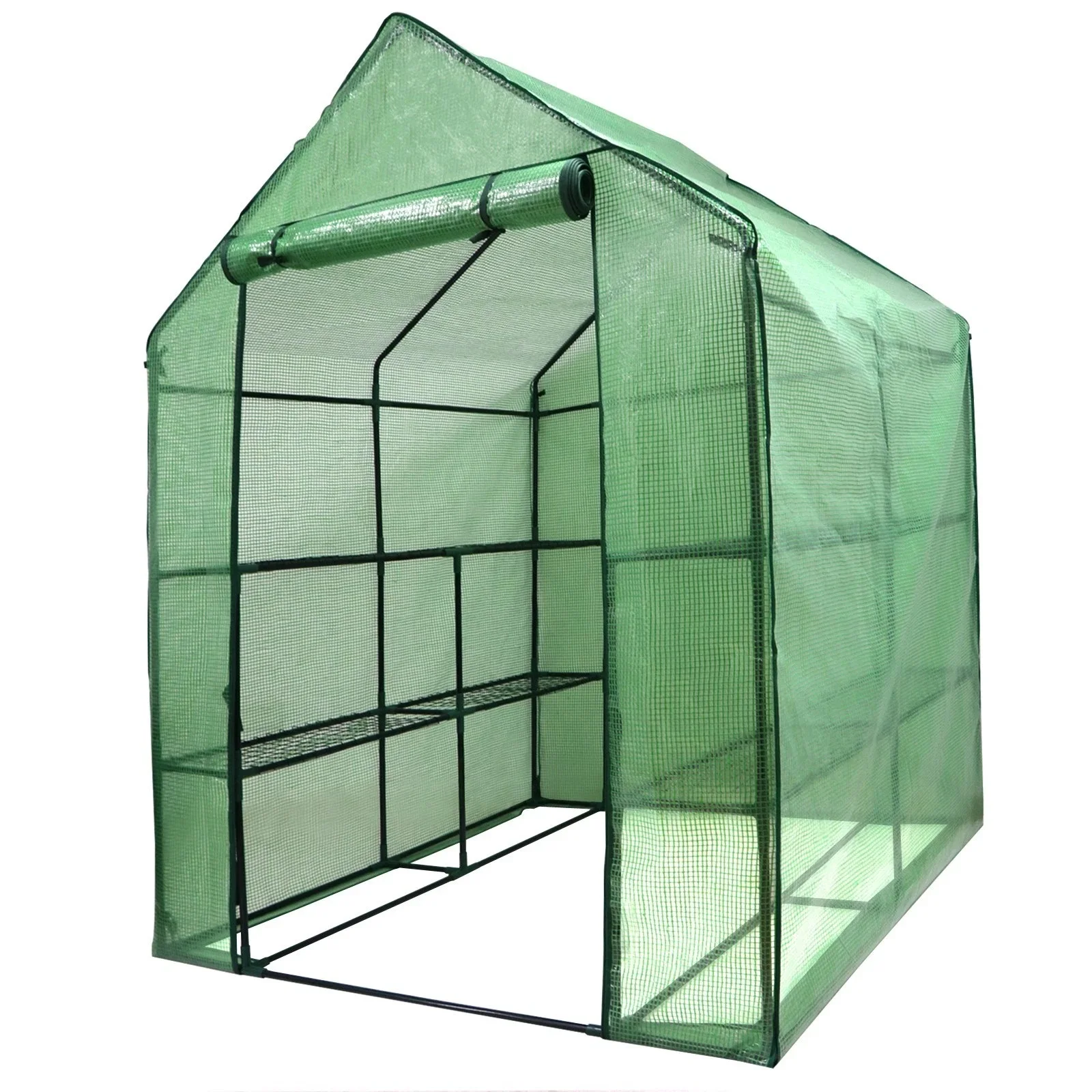8 Shelves Walk-in Greenhouse Garden House Plants Flowers Green Plant Insulation