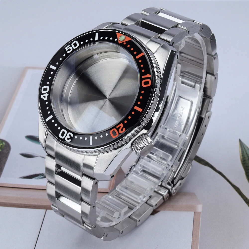 

42mm Watch NH35 Case 316L Stainless Steel Bracelet For Mod SPB185/SPB187J1 NH35 NH36 NH34 NH38 Movt 28.5mm Dial Seiko Mods Parts