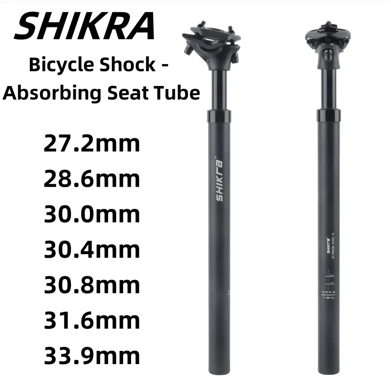 

Shikra Alloy Suspension Seatpost 400mm Spring Shock Absorber for MTB/Folding Bike eBike eScooter 27.2-33.9mm Black