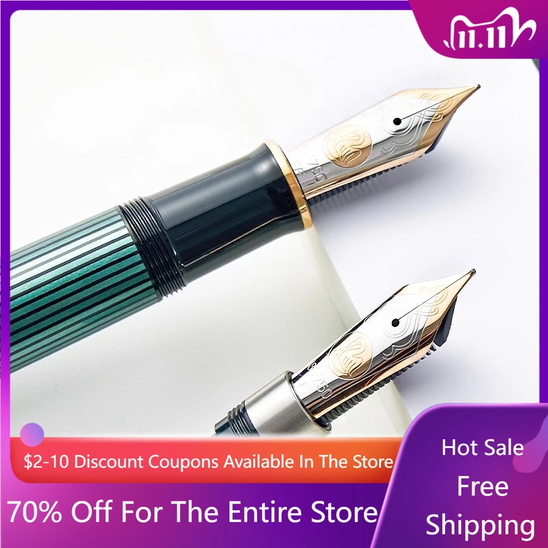 

Оригинальные немецкие перьевые ручки, аксессуары, новый наконечник для перьевой ручки Pelikan M200/M400/M800, золотой заостренный смайлик, наконечник для офисного письма