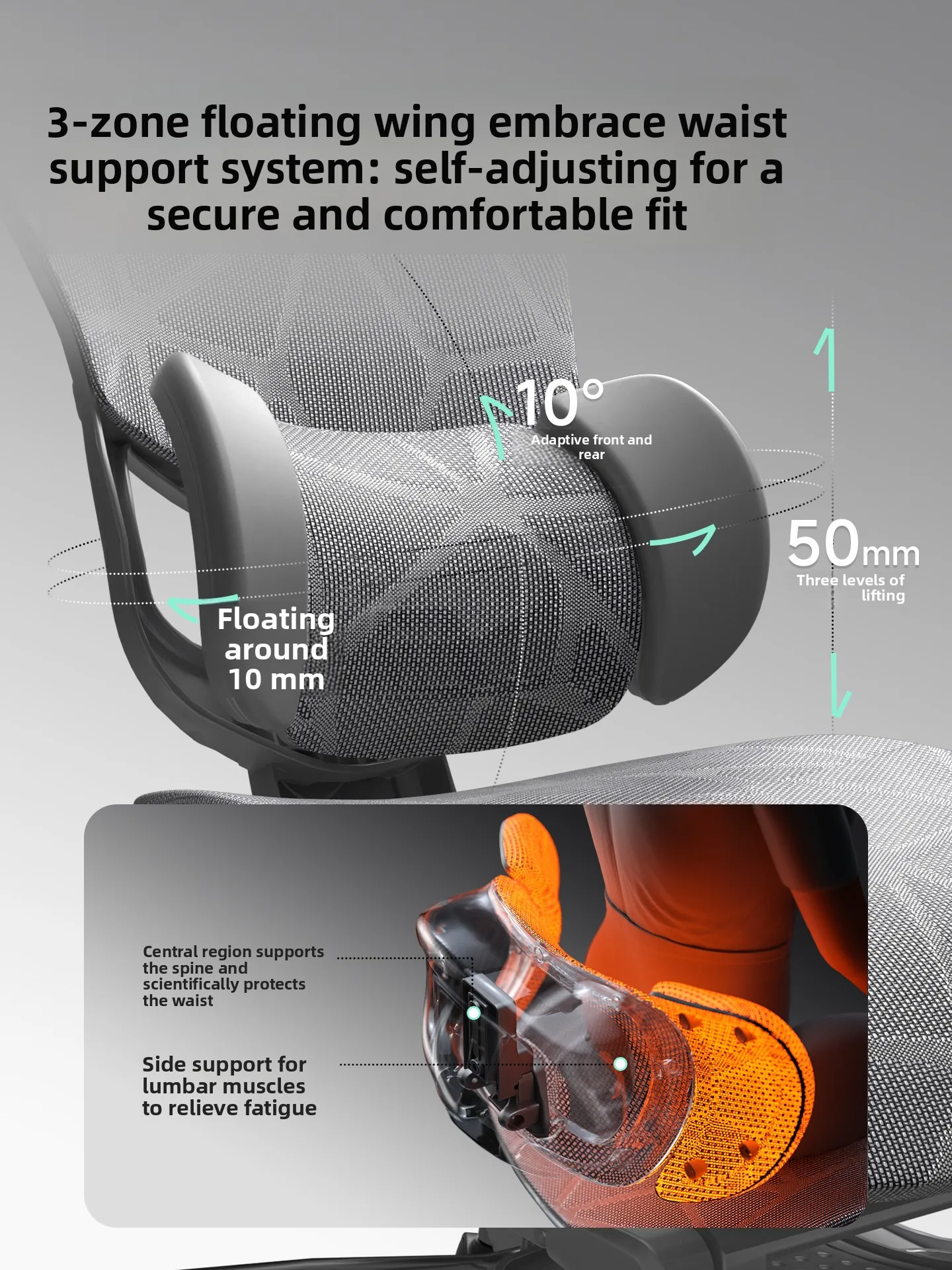 Comfortable Ergonomic Gaming Chair with Back Support for Office and Long Sitting Computer