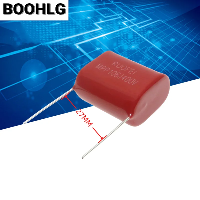 2pcs CBB capacitor Metal film capacitor 400V 106J 400V 10UF 400V 106 Pitch P27MM