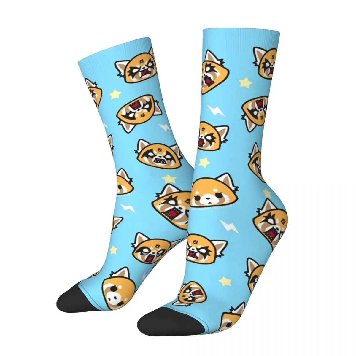 Calcetines Sanrio Aggretsuko, medias de ocio, calcetines antideslizantes de invierno para mujeres y hombres, calcetines de escalada gráficos de alta calidad