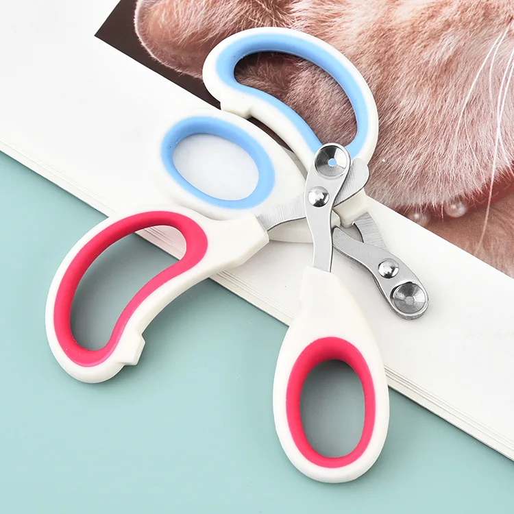 New pet nail clippers cat claw repair artifact nail clippers round hole limit anti-cut blood line pet supplies wholesale Pets