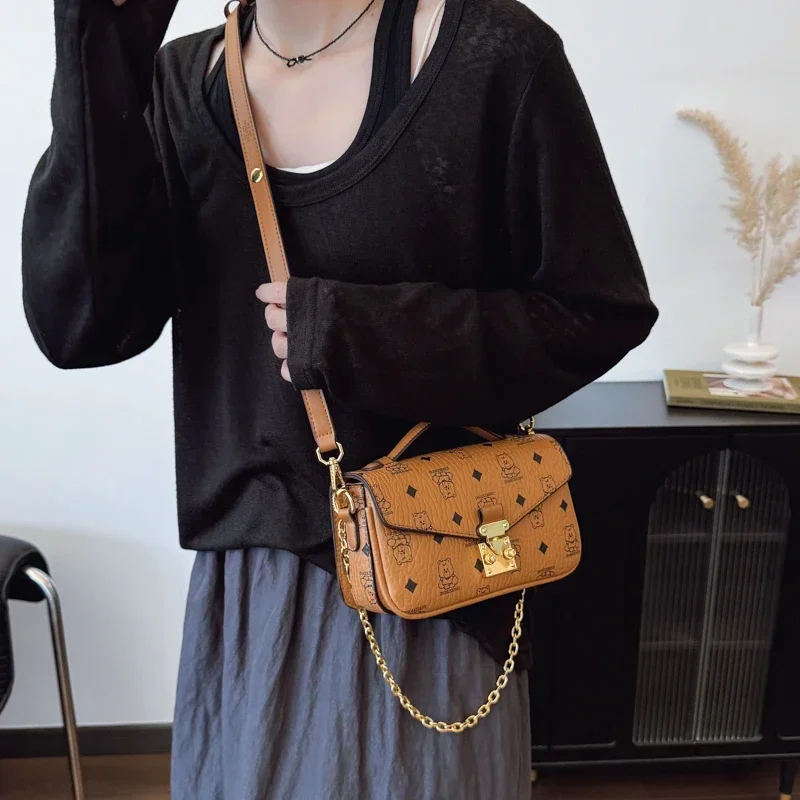 

Модная сумка для подгузников для женщин: высококачественная кожаная классическая дизайнерская сумка в парижском стиле, повседневная, простая, винтажная, трендовая, для ежедневного использования