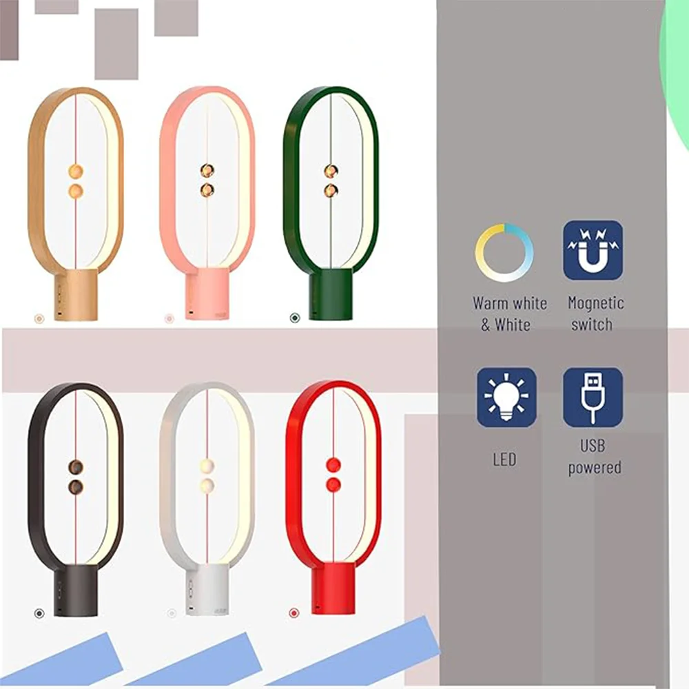 ユニークな磁気バランスランプ |   モダンなUSB LEDライト、家の装飾、オフィス、理想的なギフトに