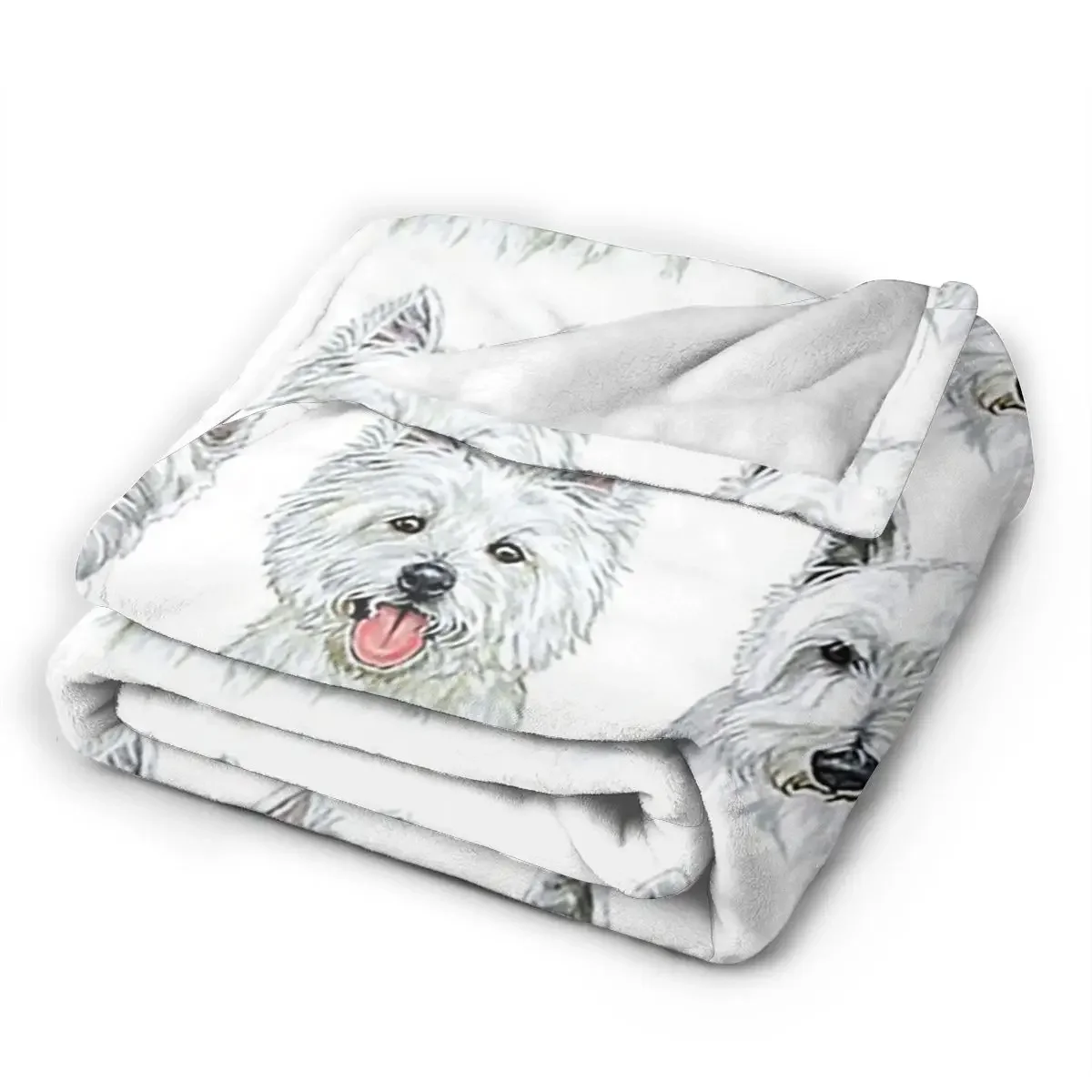 Westies Blankets Soft Warm Flannel Throw Blanket Cover for Bed Living room Picnic Travel Home Couch