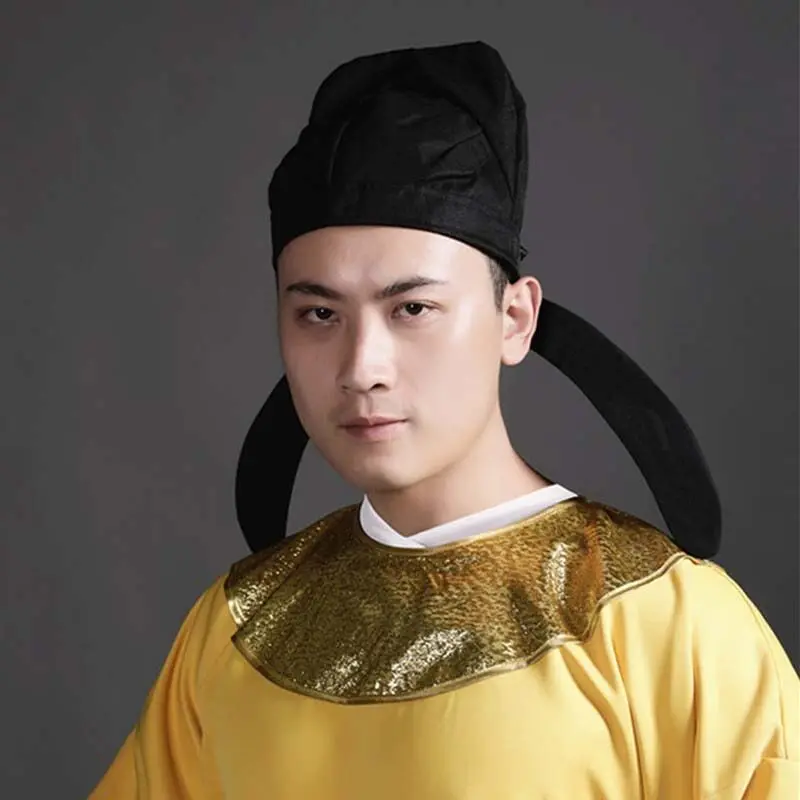 Accessoire de chapeau Hanfu, chapeau d'écolier ancien, culture traditionnelle chinoise, coiffe noire traditionnelle chinoise d'écolier ancien, cosplay