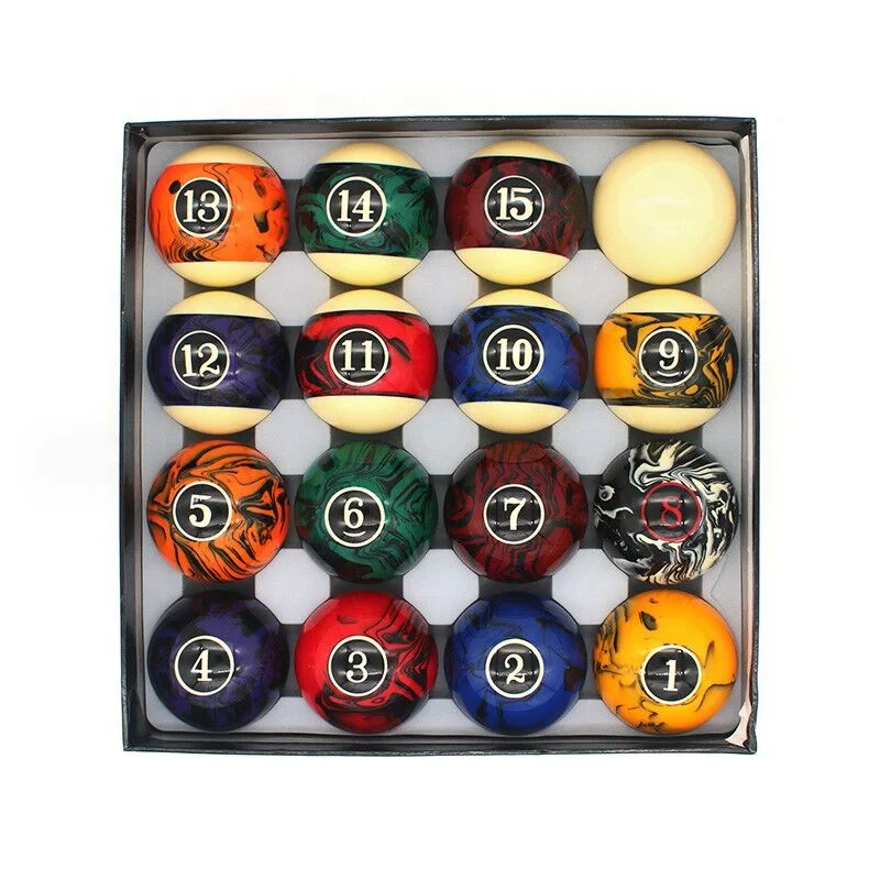 

Superior Marble Design 2-1/4" 57.2MM Billiard Pool Ball 16pcs /Set