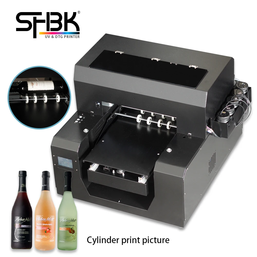 A3-6C UV printer automatically adjusts height with infrared radiation and prints cylindrical bottles and cups UV DTF Printer