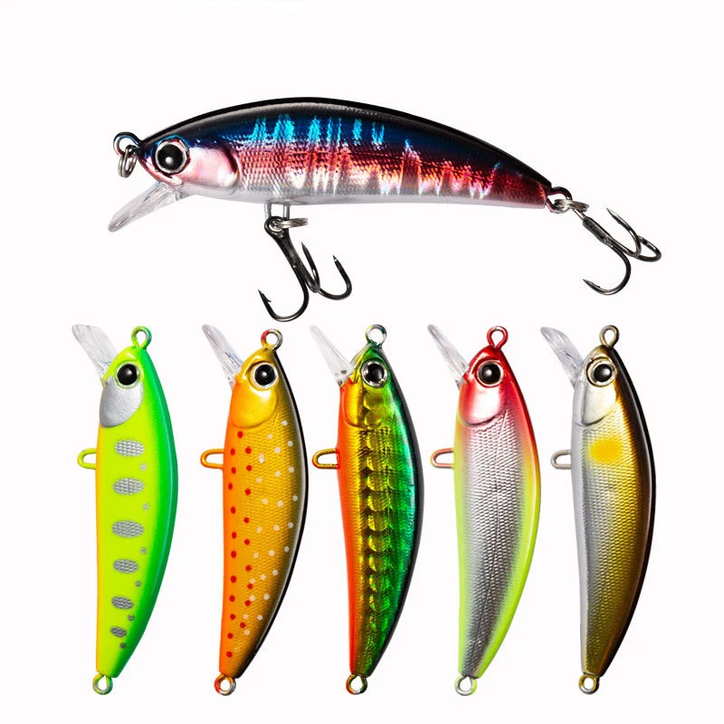

50mm 5g 9 Colors Artificial Hard Minnow Fishing Lure Lifelike ABS Bait Sinking Swimbait Trout Fishing 50ss Ocean Boat Fishing