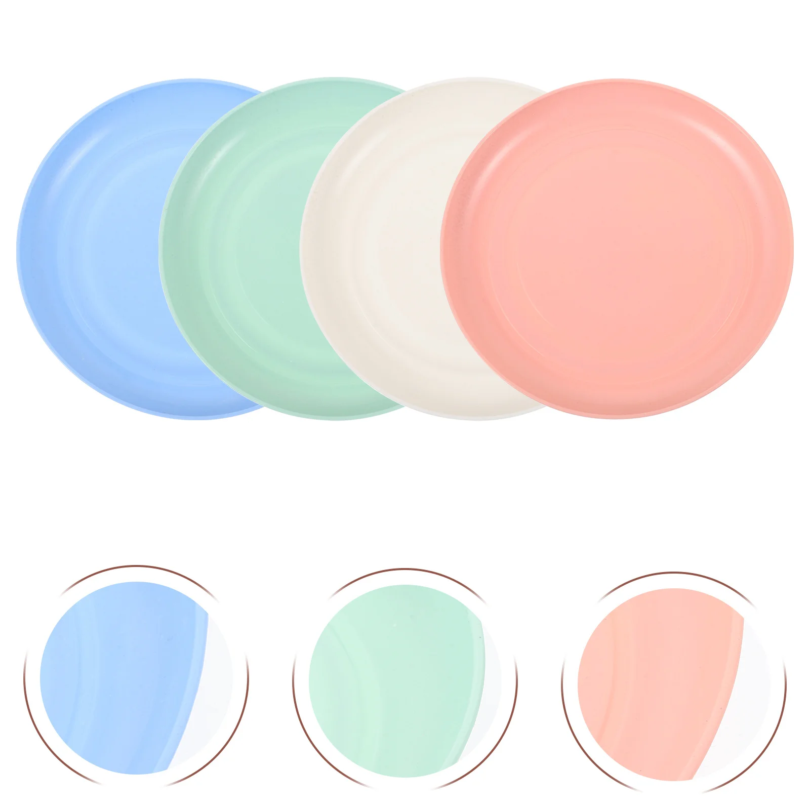 

4Pcs Cat Food Dish Round Feeding Bowls Plastic Durable Easy Bowls for Indoor Use Pet Bowl Pet Food Dish