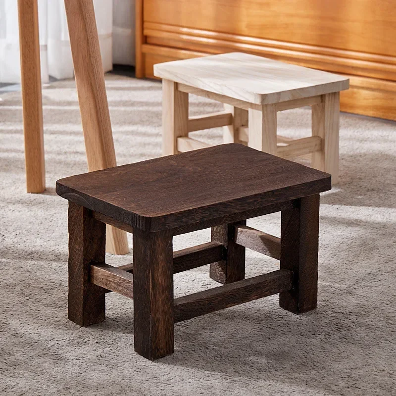 Solid Wood Stool Adult Shoe Changing Stool For Daily Household Kitchen Bathroom Living Room Garden Wooden Step Stool Supplies