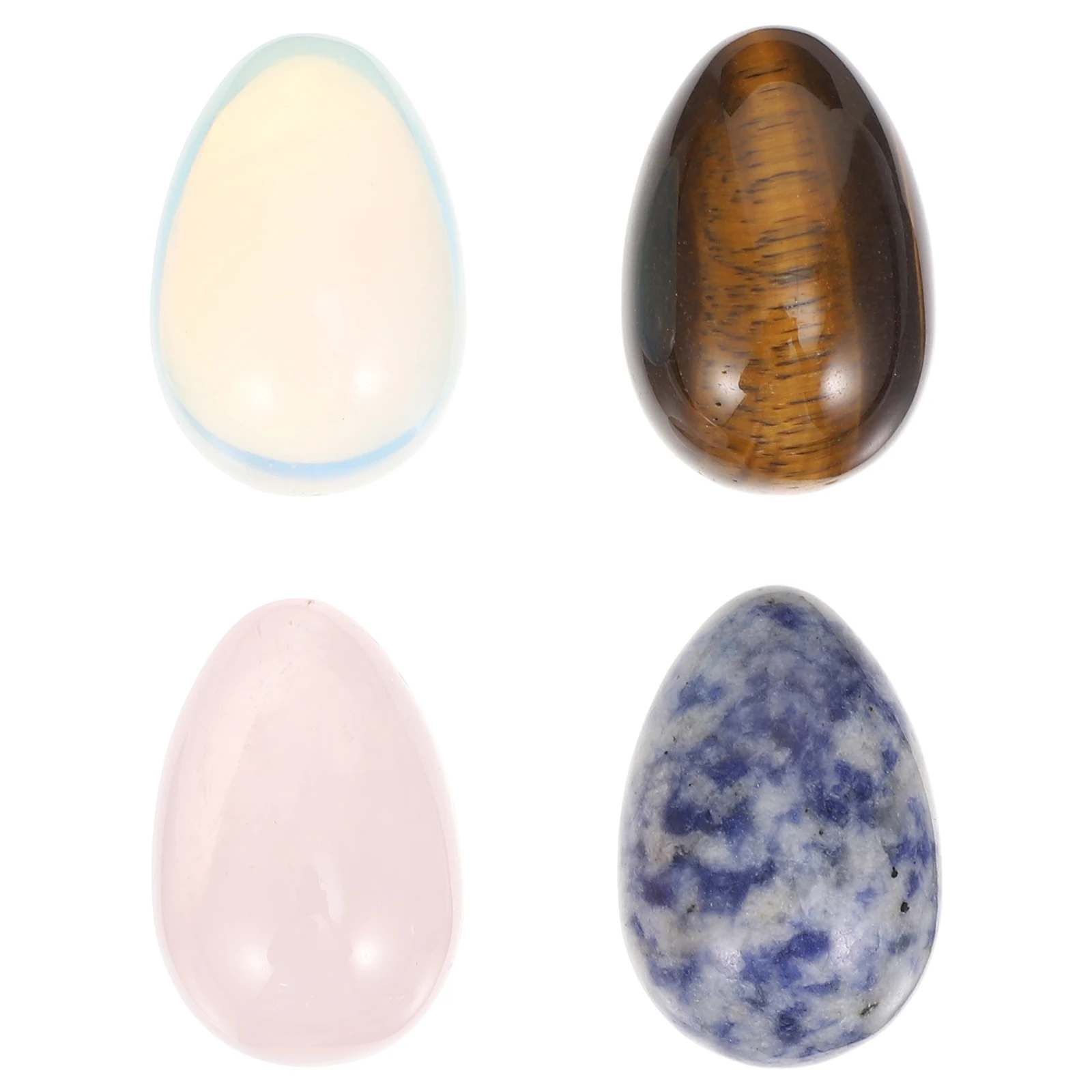 

4 Pcs Massage Tablet Ornaments Gua Sha Stone Tool Gua-sha Egg Stones Scraping Massager Jade Polished for Face