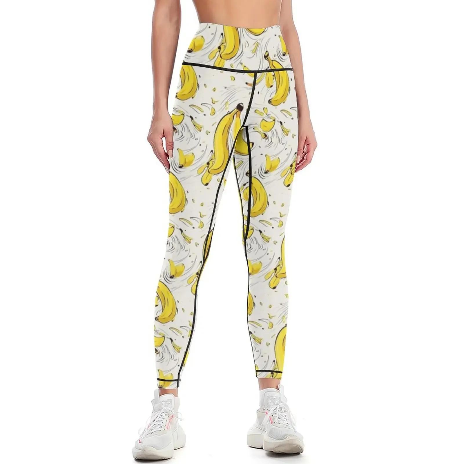 

Chaos Banana Pattern Leggings gym wear Women's sports push up fitness Female legging pants Womens Leggings