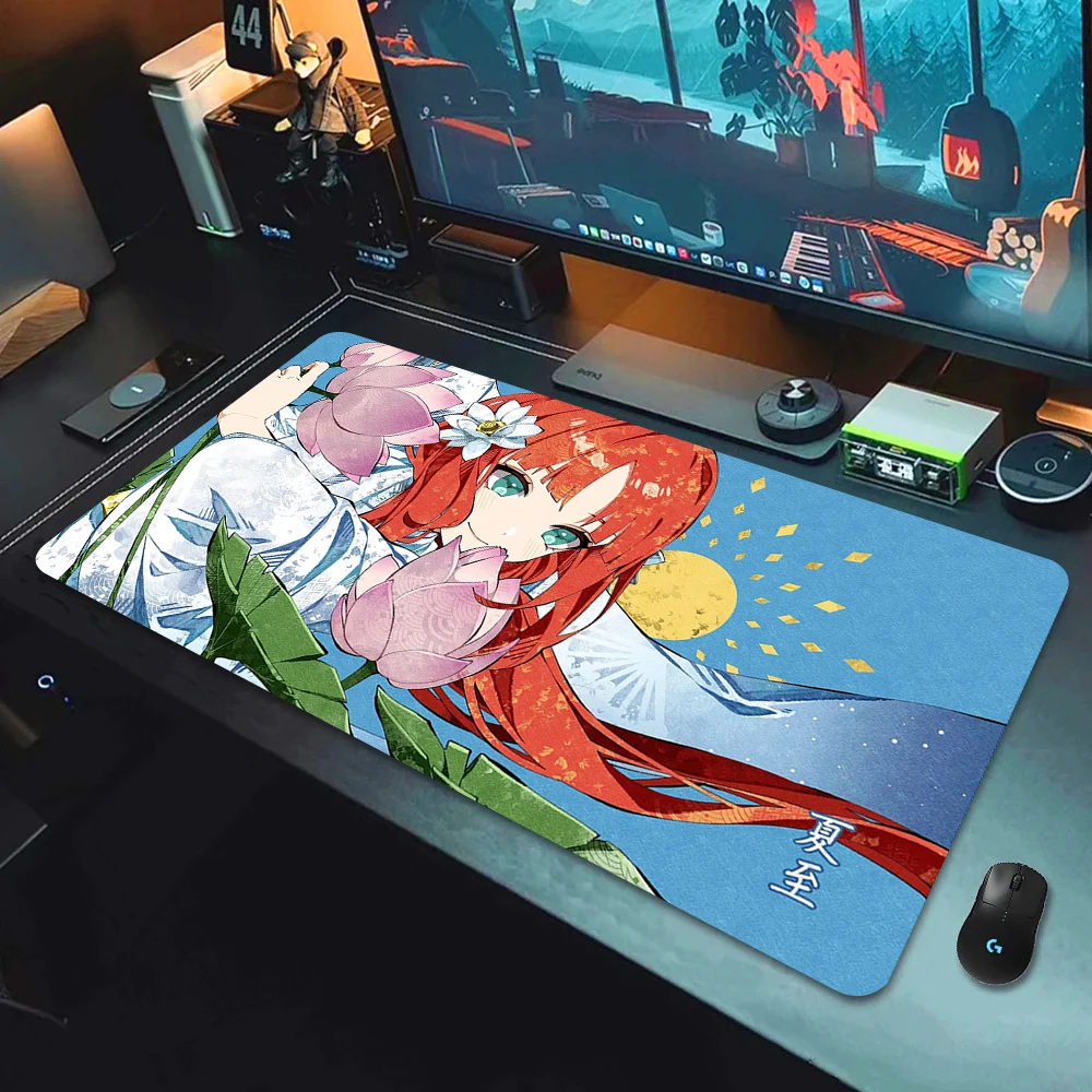 Permainan Anime Furina Neuvillette Mavuika Wanderer Raiden XXL Alas Mouse Dampak Genshin Besar Anti-selip Alas Mouse Keyboard Alas Meja