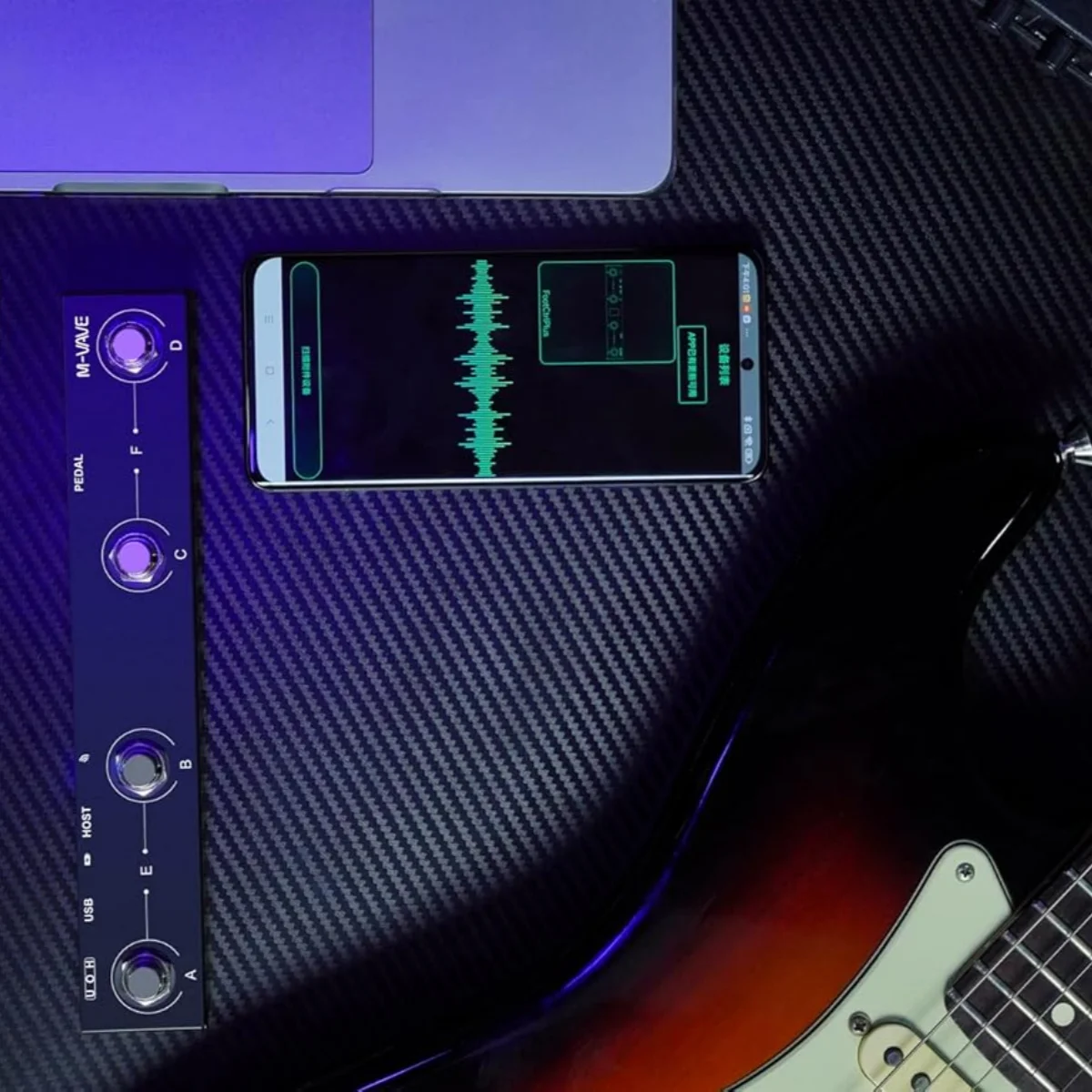 M-VAVE 초콜릿 플러스 프로그래밍 가능 MIDI 컨트롤러 4 버튼 풋스위치 지원 호스트 USB MIDI 컨트롤, 무선 미디 어댑터