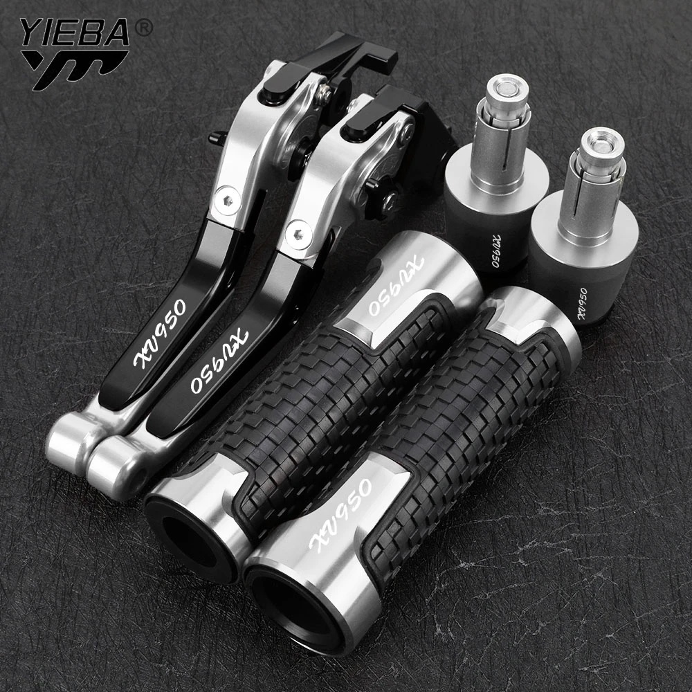 Folding Brake Clutch Levers For YAMAHA XVS950 XVS 950 2014 - 2018 Motorcycle Adjustable Extendable Handles Handbar Ends Grips