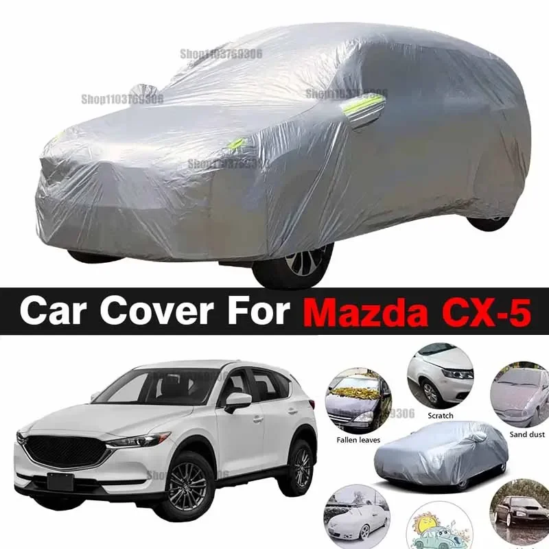 

Full Car Cover Outdoor Anti-UV Sun Shade Rain Snow Resistant SUV Cover Dustproof For Mazda CX-5 CX5