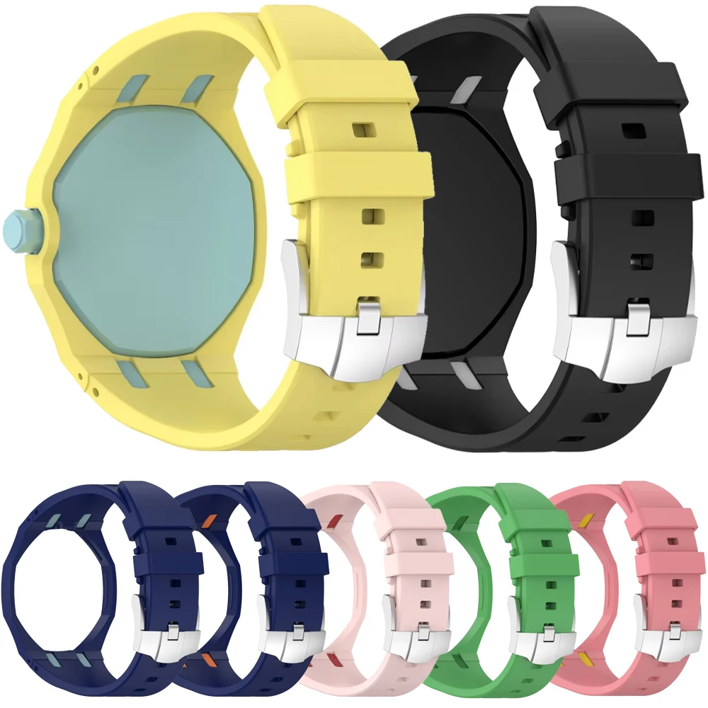 2-in-1-PC-Gehäuse + Silikonarmband für Swatch X AP Royal Pop Modifikation, integrierter Bumper-Changer für Armbanduhr-Zubehör Correa