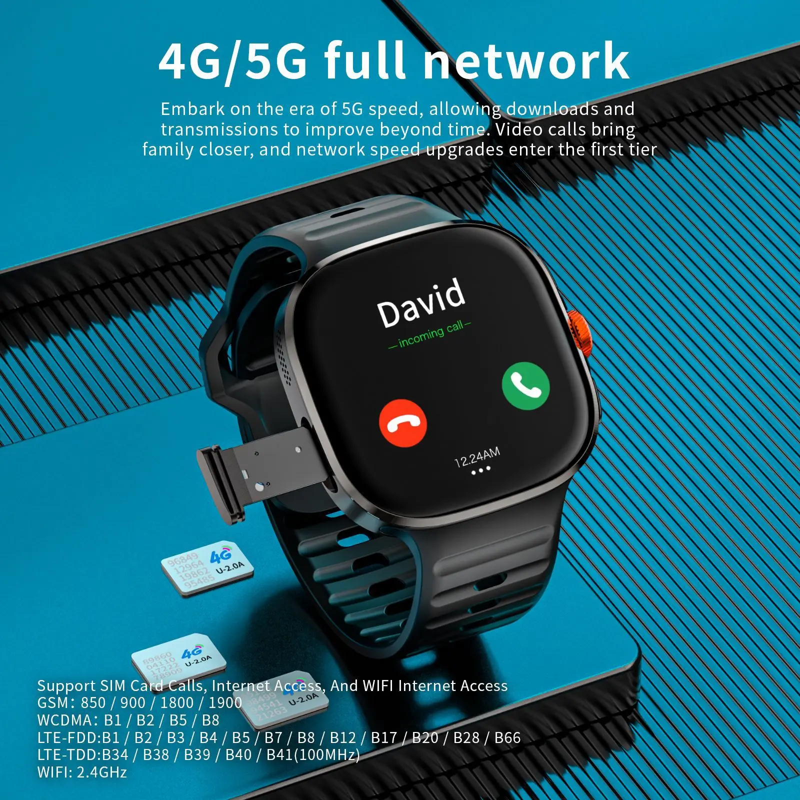 LOKMAT APPLLP 6 Max هاتف ساعة ذكية يعمل بنظام أندرويد شاشة AMOLED كاميرا دوارة 4G مكالمات هاتفية واي فاي مكالمات فيديو جهاز تعقب للياقة البدنية
