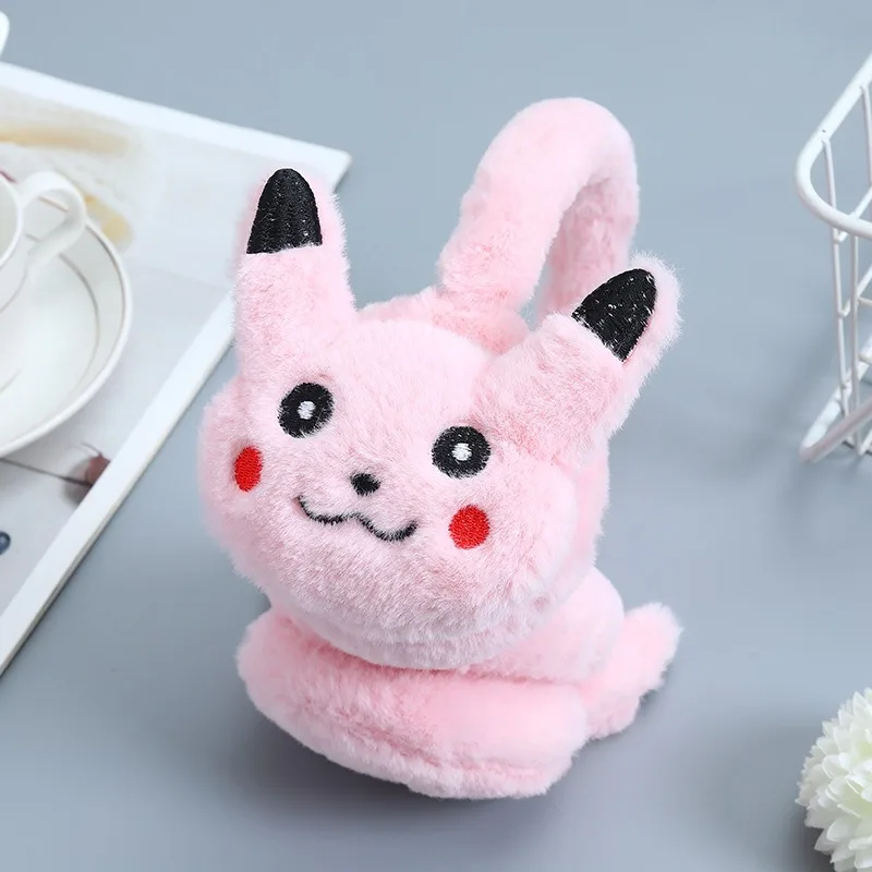 Pikachu Earmuffs Anime Ear Warmer Plush Kawaii Student Women Girls Soft Winter Cycling Cold Protection Cartoon Ear Cover Gifts