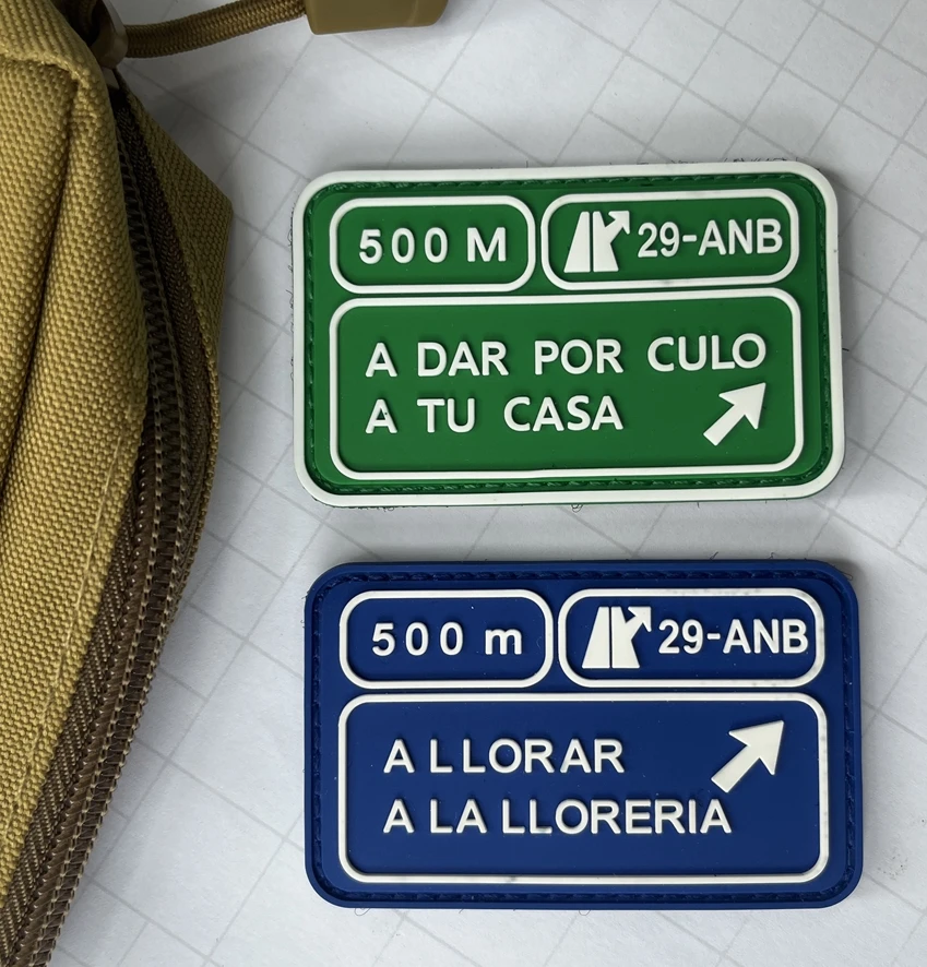 500M A LLORAR Spanish PVC Patches Tactical Morale Badge Backpack Hook and Loop Sticker