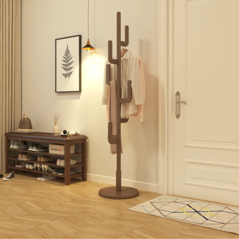 

Winter wood solid wood coat rack hanger floor-to-ceiling bedroom household hanger vertical pole room simple clothes rack
