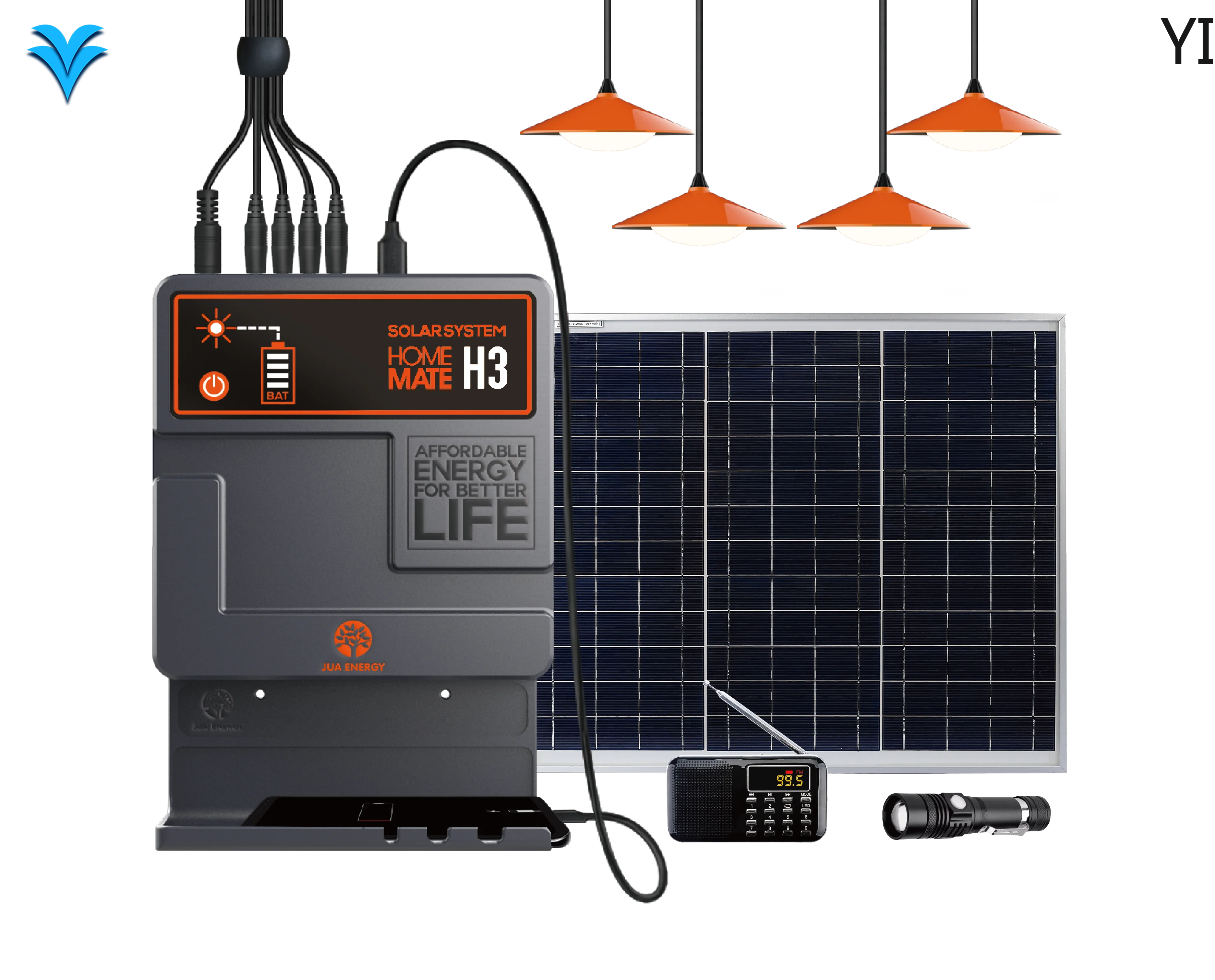 USB Charging Portable Solar Home Lighting Kit 4 LED Bulbs Mini Solar Home Power System for Africa Rural Electricity