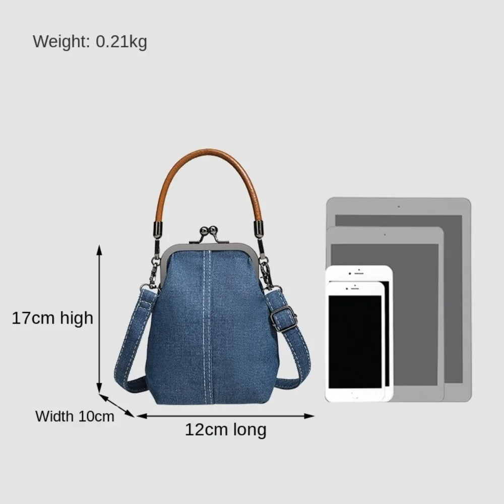 Neue Vintage-Stil Damenhandtasche Modische Marineblaue Designer-Schultertasche Vielseitige Damenhandtaschen Umhängetaschen – Detail 1