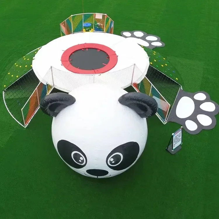 &Commercial Grade Panda Inflatable Bouncy Castle with Slide Customizable Outdoor Amusement Park Toy