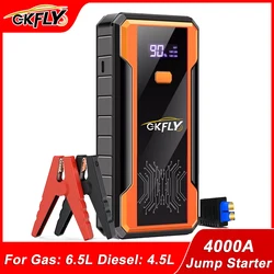 GKFLY New 4000A Car Jump Starter Portable Power Bank 12V Starting Device Emergency Car Battery Booster for Gas Diesel Cars