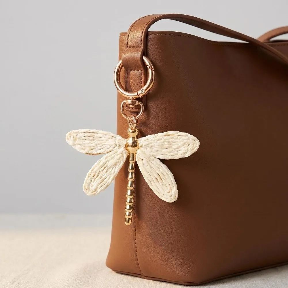 Hand Woven Dragonfly Keychain Lightweight Bohemian Style Dragonfly Bag Charm Dragonfly Shaped Dragonfly Pendant