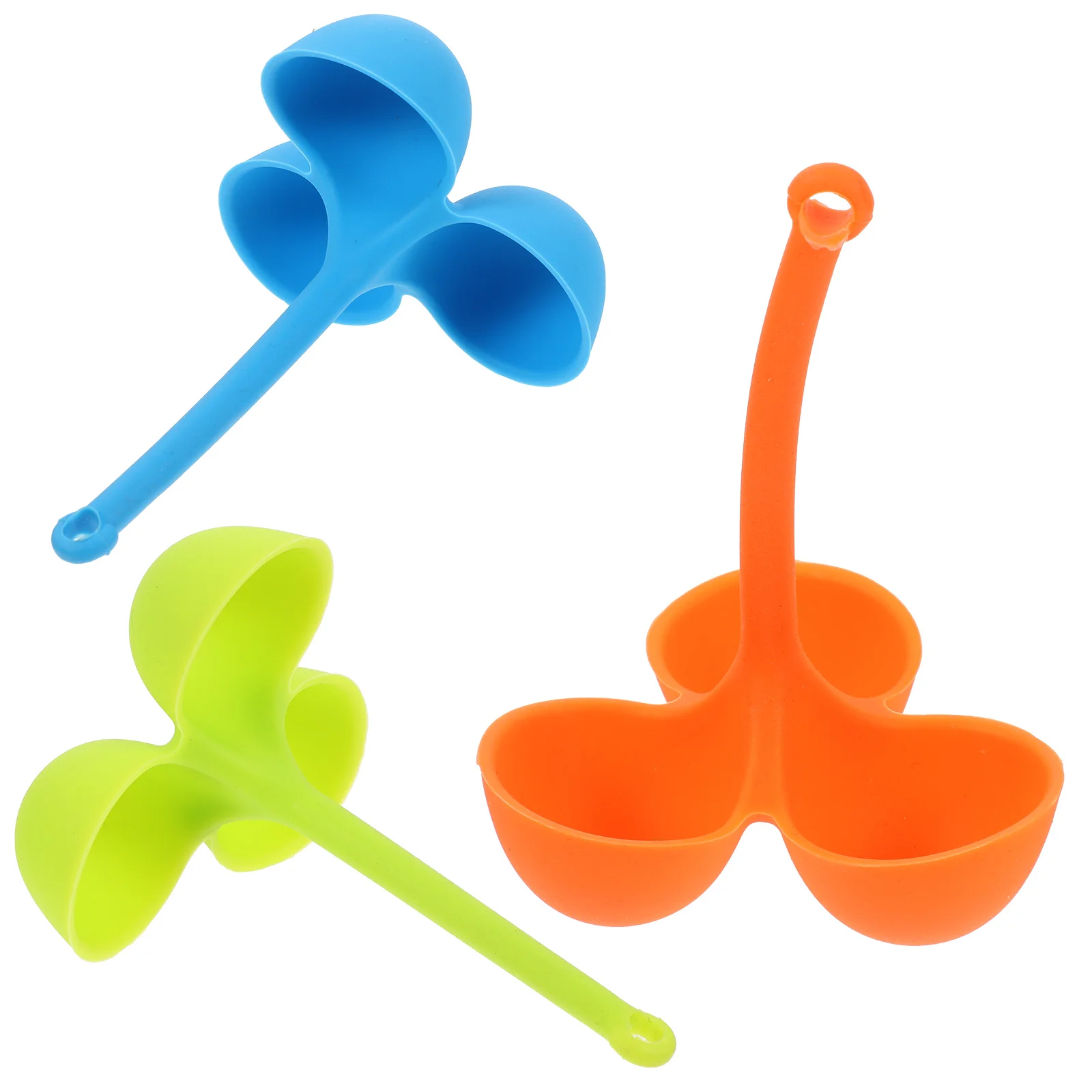 

3 Pcs Cooker Microwave Kitchen Utensil Soft Boiled Egg Holder Silicone Flexible Oven Safe Dishwasher Freezer Egg Boiling