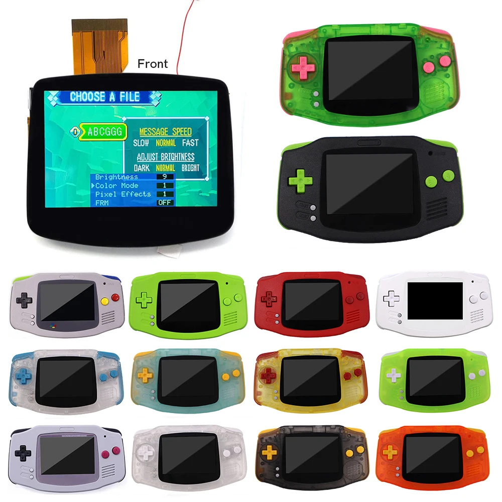 Newest V5 GBA Laminated Drop In 720X480 Backlight Backlit Retro Pixel IPS LCD KIT For Game Boy Advance GBA With Housing Shell