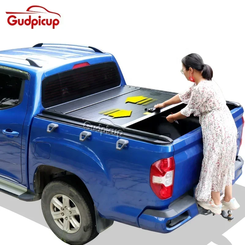 High Quality Hard Top Aluminium Alloy Retractable Roller Shutter Lid Triton Tonneau Cover For L200