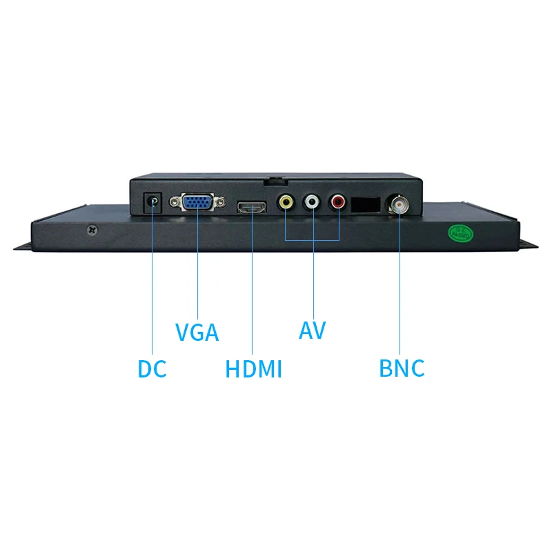 10 Inch Industrial Monitor 1024*768 Open Frame Embedded LCD Display 4:3 Screen Ratio Black Color With AV/BNC/VGA/HDMI Input