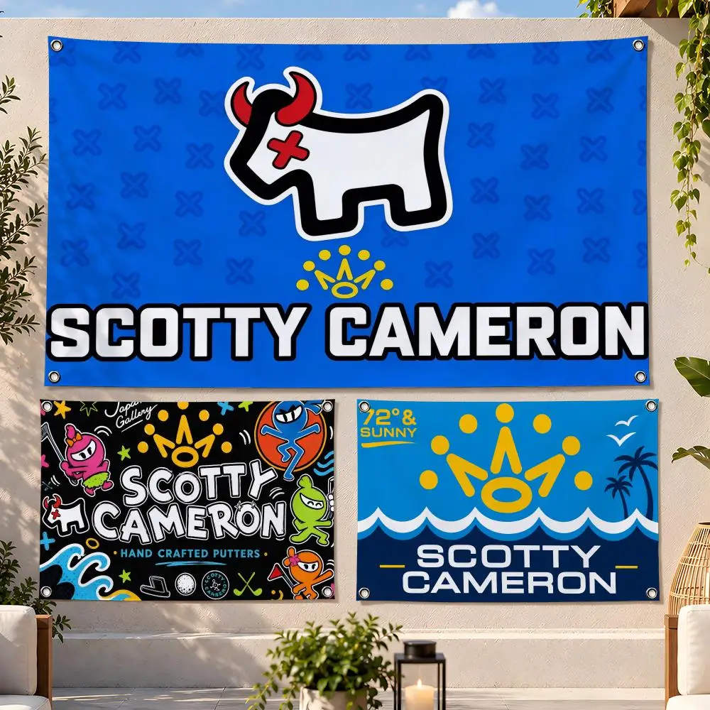 Brand Golf Scotty Cameron Flags Fan Flag Banner Wall Hanging Outdoor Yard Camping Dorm Garage Party Home Decor Gift